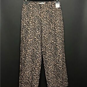 TCL Leopard Print Flare & Wide Leg Jeans
